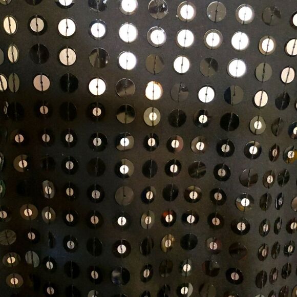 Pink Twill Black Modal Sequin Tank Sleeveless Top Size Large Vintage EUC - Picture 3 of 6